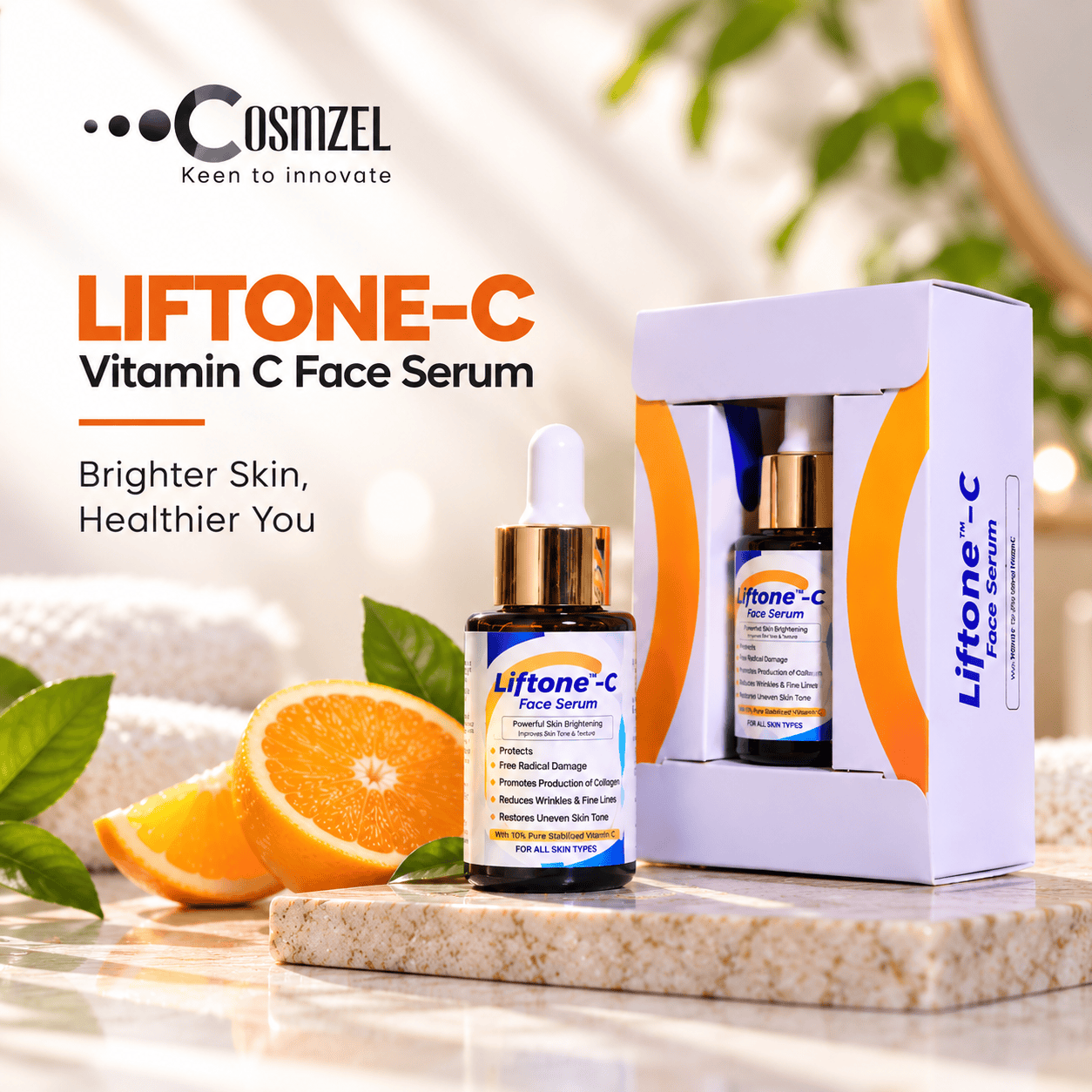 Cosmzel Face Serums Liftone™ C Vitamin C Face Serum for Dark Spots & Brightening