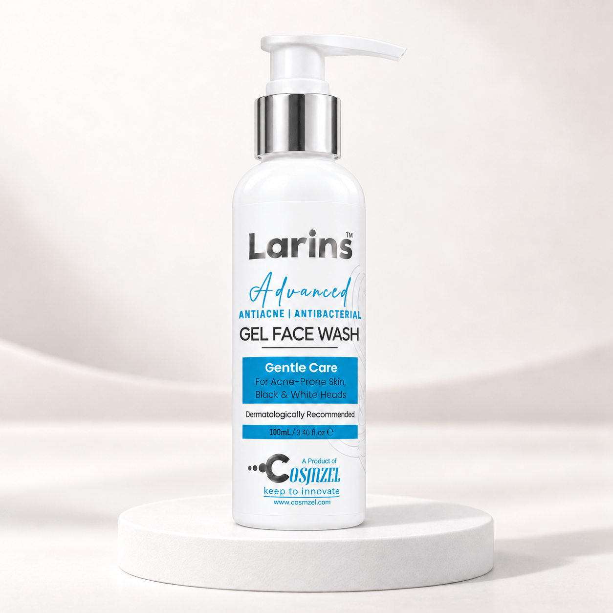 Cosmzel Skin Care Larins™ Facewash for Acne, Oily Skin & Clogged Pores