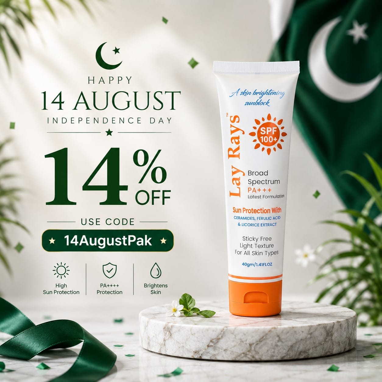 Cosmzel Skin Care LayRays™ Brightening Sunblock