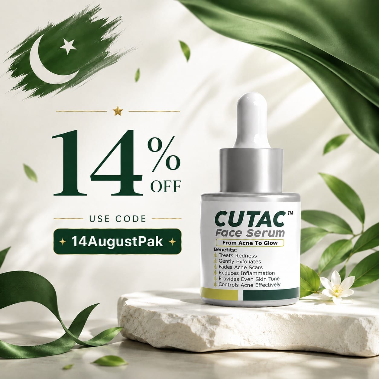 Cosmzel Face Serums CUTAC Face Serum for Acne & Acne Scars